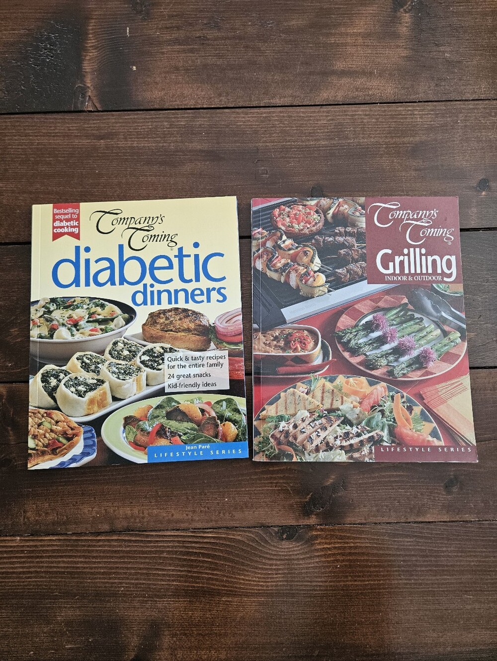 Company's Coming Diabetic Dinners & Grilling Paperback Cookbook Bundle